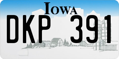 IA license plate DKP391