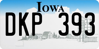 IA license plate DKP393