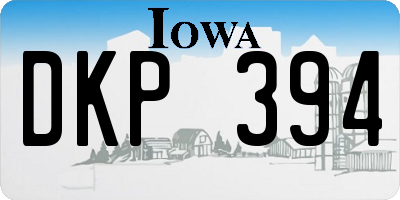 IA license plate DKP394