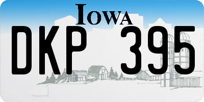 IA license plate DKP395