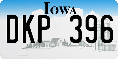 IA license plate DKP396