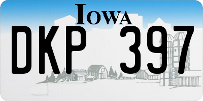 IA license plate DKP397