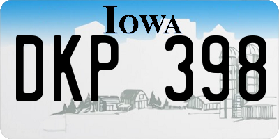 IA license plate DKP398