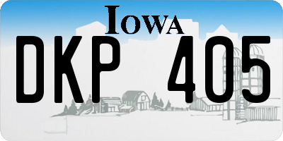 IA license plate DKP405