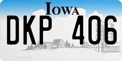 IA license plate DKP406
