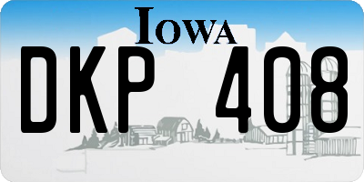 IA license plate DKP408