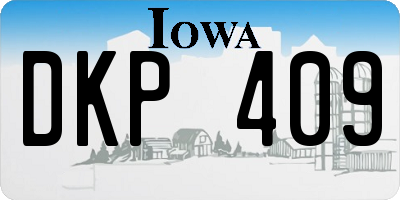 IA license plate DKP409
