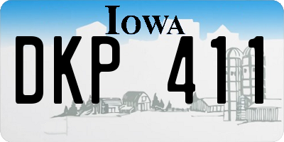 IA license plate DKP411