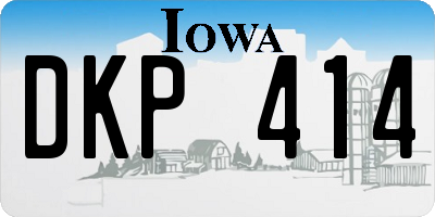 IA license plate DKP414