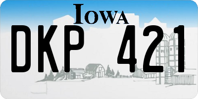 IA license plate DKP421