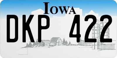 IA license plate DKP422