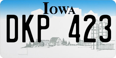 IA license plate DKP423