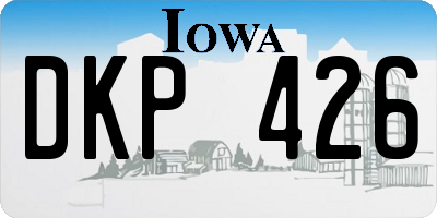 IA license plate DKP426
