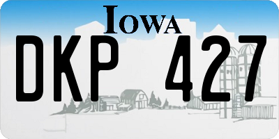 IA license plate DKP427