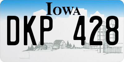 IA license plate DKP428