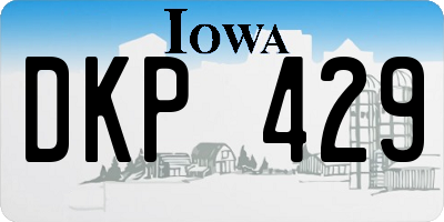 IA license plate DKP429
