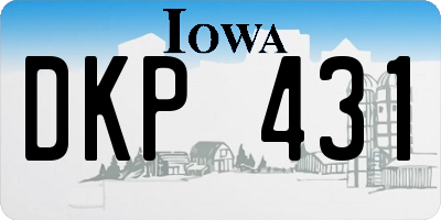 IA license plate DKP431