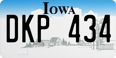 IA license plate DKP434