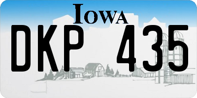 IA license plate DKP435