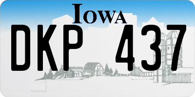 IA license plate DKP437