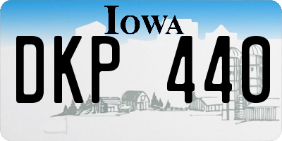 IA license plate DKP440