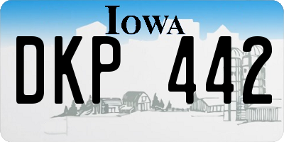 IA license plate DKP442