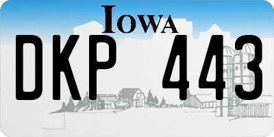 IA license plate DKP443