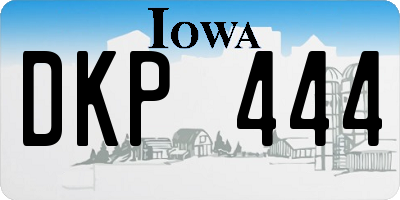 IA license plate DKP444
