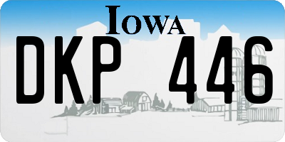 IA license plate DKP446
