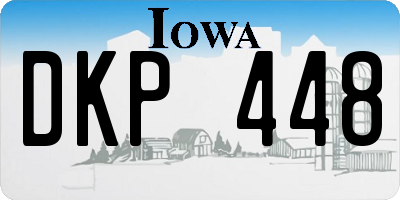 IA license plate DKP448