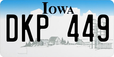 IA license plate DKP449
