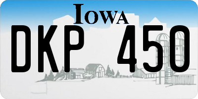 IA license plate DKP450