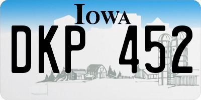 IA license plate DKP452