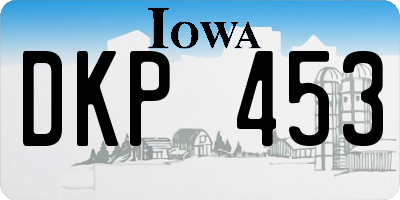 IA license plate DKP453