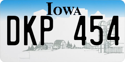 IA license plate DKP454