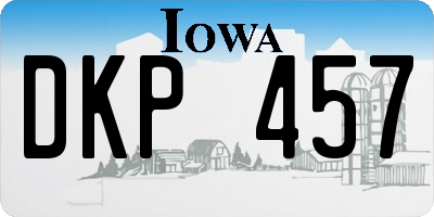 IA license plate DKP457