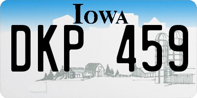 IA license plate DKP459