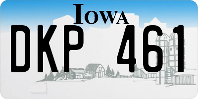 IA license plate DKP461