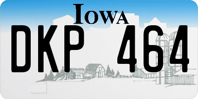 IA license plate DKP464