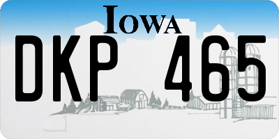 IA license plate DKP465