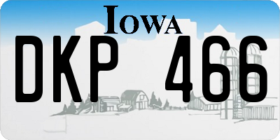 IA license plate DKP466