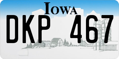 IA license plate DKP467