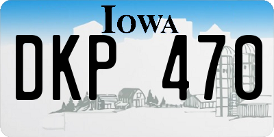 IA license plate DKP470