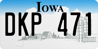 IA license plate DKP471