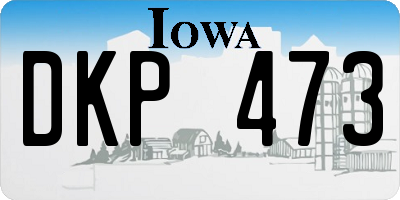 IA license plate DKP473