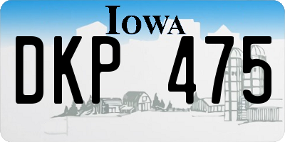 IA license plate DKP475