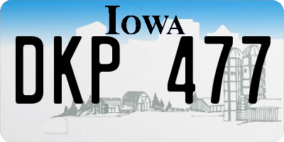 IA license plate DKP477