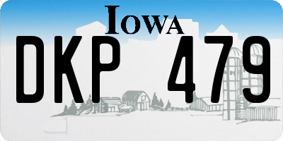 IA license plate DKP479