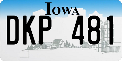 IA license plate DKP481