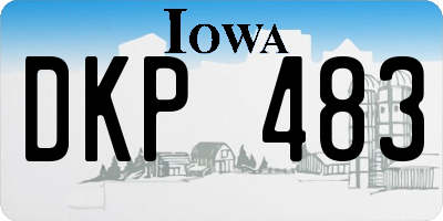 IA license plate DKP483